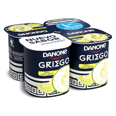 Yogur griego lima-limón Danone 4 x 110 g-0 Yogur griego lima-limón Danone 4 x 110 g-0