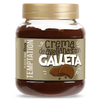 Crema de avellanas y cacao con galleta Dia Temptation 350 g-0
