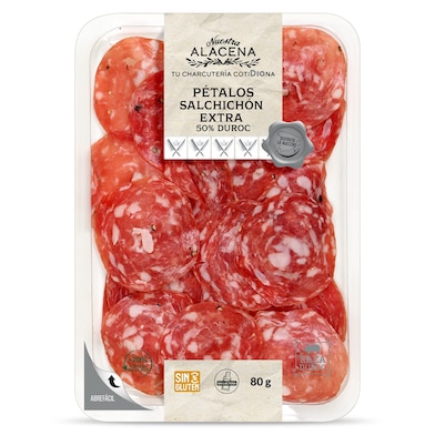 Pétalos de salchichón extra 50% duroc Dia Nuestra Alacena 80 g-0 Pétalos de salchichón extra 50% duroc Dia Nuestra Alacena 80 g-0