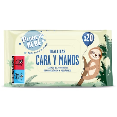 Toallitas para cara y manos Dia Planeta Bebé 20 unidades-0 Toallitas para cara y manos Dia Planeta Bebé 20 unidades-0