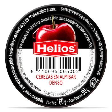 Cerezas rojas en almíbar Helios 90 g-0 Cerezas rojas en almíbar Helios 90 g-0