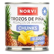 Piña en su jugo en trozos Norvi 270 g