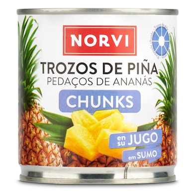 Piña en su jugo en trozos Norvi 270 g-0 Piña en su jugo en trozos Norvi 270 g-0