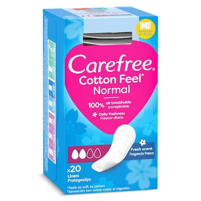 Protegeslip cotton feel plegable Carefree 20 unidades-0 Protegeslip cotton feel plegable Carefree 20 unidades-0