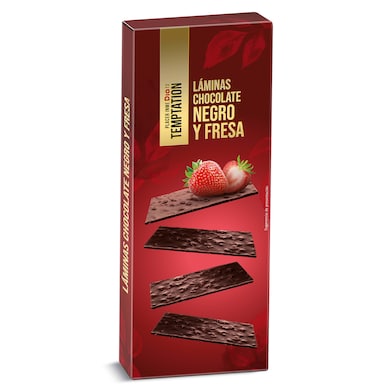Láminas de chocolate negro y fresa Dia Temptation 100 g-0