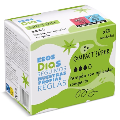 Tampón compact super Esos Dias 20 unidades-0 Tampón compact super Esos Dias 20 unidades-0
