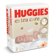 Pañales 3-6 kg talla 2 Huggies Extra Care 24 unidades