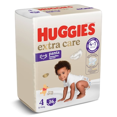 Pañales pants 9-14 kg talla 4 Huggies Extra Care 26 unidades-0 Pañales pants 9-14 kg talla 4 Huggies Extra Care 26 unidades-0