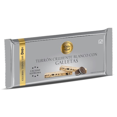 Turrón crujiente blanco con galletas Dia Dulce Noel 150 g-0 Turrón crujiente blanco con galletas Dia Dulce Noel 150 g-0