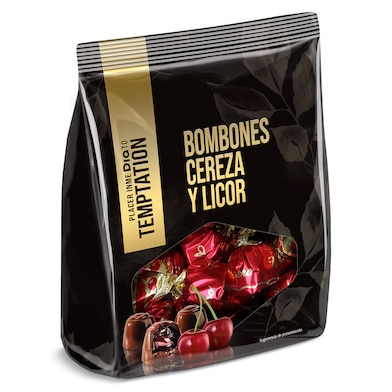 Bombones rellenos de cereza y licor Dia Temptation 150 g-0 Bombones rellenos de cereza y licor Dia Temptation 150 g-0