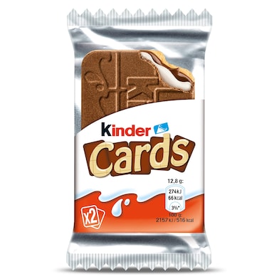 Obleas con doble relleno cards Kinder 26 g-0
