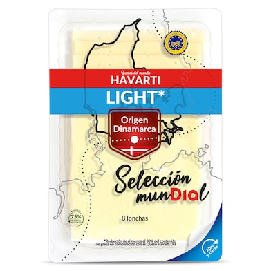 Queso havarti light Dia Selección Mundial 160 g-0 Queso havarti light Dia Selección Mundial 160 g-0