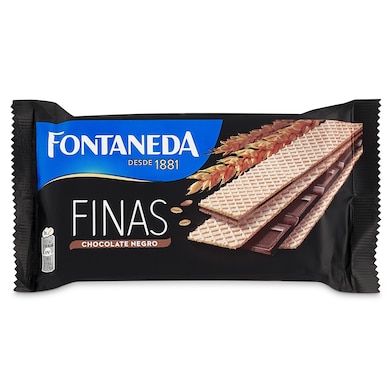 Barquillos finos de chocolate negro Fontaneda 92 g-0 Barquillos finos de chocolate negro Fontaneda 92 g-0