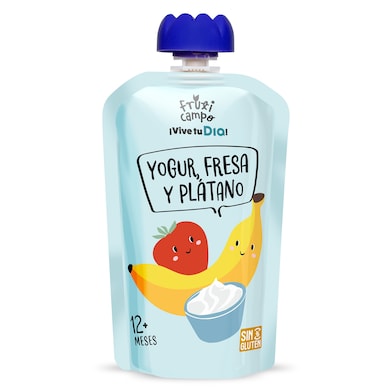 Alimento infantil lácteo con puré de fresa y plátano Dia Fruticampo 100 g-0 Alimento infantil lácteo con puré de fresa y plátano Dia Fruticampo 100 g-0