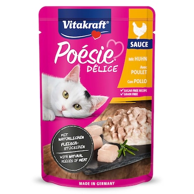 Alimento para gatos con pollo en salsa Vitakraft 85 g-0