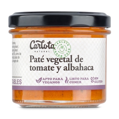 Paté vegetal de tomate y albahaca Carlota Organic 110 g-0