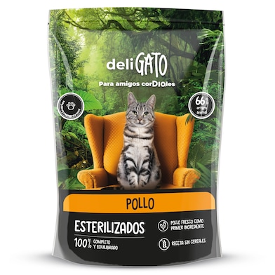 Alimento para gatos esterilizados con pollo Dia Deligato 800 g-0 Alimento para gatos esterilizados con pollo Dia Deligato 800 g-0