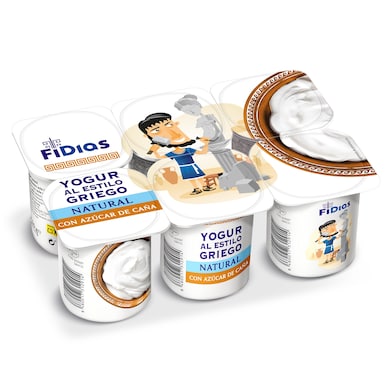 Yogur griego natural con azúcar de caña Dia Fidias 6 x 125 g-0 Yogur griego natural con azúcar de caña Dia Fidias 6 x 125 g-0