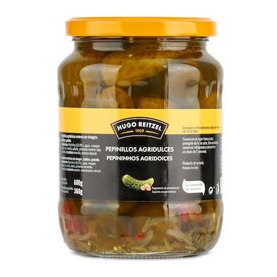 Pepinillos agridulces Hugo Reitzel 360 g-0