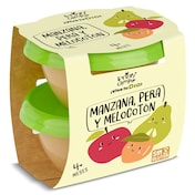 Puré de manzana, pera y melocotón Dia Fruticampo pack 2 x 130 g