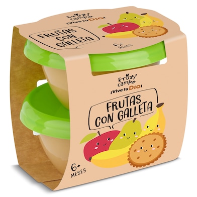 Puré de frutas con galleta Dia Fruticampo pack 2 x 130 g-0 Puré de frutas con galleta Dia Fruticampo pack 2 x 130 g-0