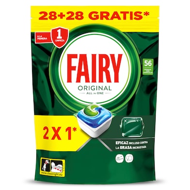 Pastillas lavavajillas Fairy 56 unidades-0