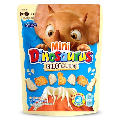 Mini galletas choco blanco Artiach Dinosaurus 100 g-0