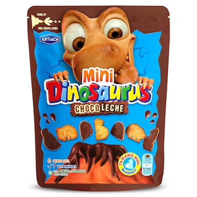 Mini galletas choco leche Artiach Dinosaurus 100 g-0 Mini galletas choco leche Artiach Dinosaurus 100 g-0