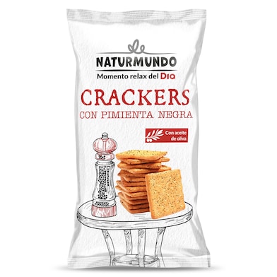 Galletas crackers con pimienta negra Dia Naturmundo 100 g-0 Galletas crackers con pimienta negra Dia Naturmundo 100 g-0