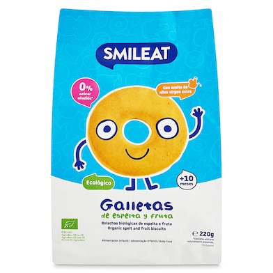 Galletas de espelta y fruta Smileat 220 g-0