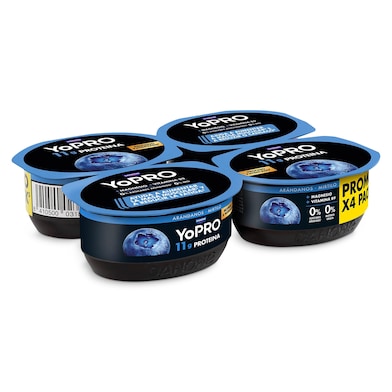 Postre sabor arándanos alto en proteínas Yopro 4 x 120 g-0