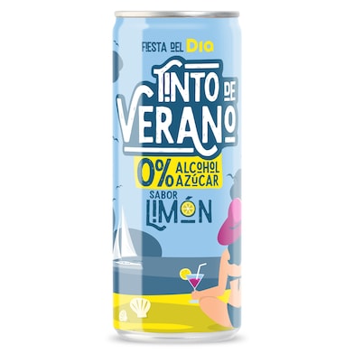 Tinto de verano sin alcohol y sin azúcar con limón Fiesta del Dia 330 ml-0