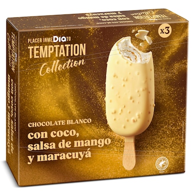Helado bombón coco y mango Dia Temptation 3 x 70 g-0 Helado bombón coco y mango Dia Temptation 3 x 70 g-0