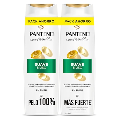 Champú suave y liso Pantene 2 x 325 ml-0