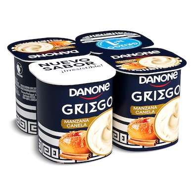 Yogur griego sabor manzana y canela 4 x 120 g-0