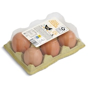 Huevos extragrandes L/XL de gallinas criadas en suelo Dia 6 unidades