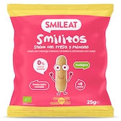 Snack infantil con fresa y plátano smilitos Smileat 25 g