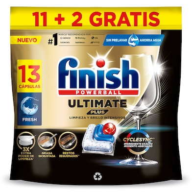 Pastillas lavavajillas ultimate Finish 13 unidades-0