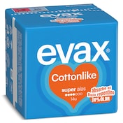 Compresas super con alas Evax 14 unidades