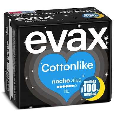 Compresas noche con alas Evax 11 unidades-0 Compresas noche con alas Evax 11 unidades-0