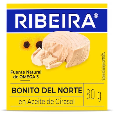 Bonito del Norte en aceite de girasol Ribeira 60 g-0 Bonito del Norte en aceite de girasol Ribeira 60 g-0
