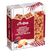 Barritas de cereales con chocolate blanco y frutos rojos Gran Dia 138 g