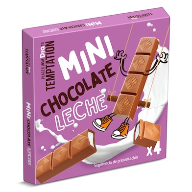 Mini barritas de chocolate con leche Dia Temptation 50 g-0 Mini barritas de chocolate con leche Dia Temptation 50 g-0