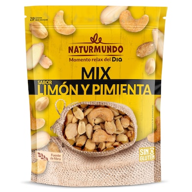 Mix de frutos secos sabor limón y pimienta Dia Naturmundo 185 g-0