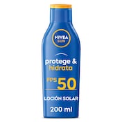 Leche solar protege & hidrata spf 50+ Nivea 200 ml