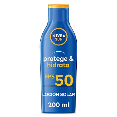 Leche solar protege & hidrata spf 50+ Nivea 200 ml-0