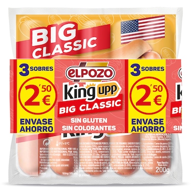 Salchichas big classic Elpozo 3 x 200 g-0 Salchichas big classic Elpozo 3 x 200 g-0