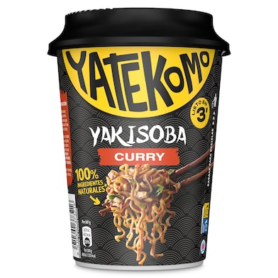 Noodles yakisoba sabor curry Gallina Blanca Yatekomo 93 g-0