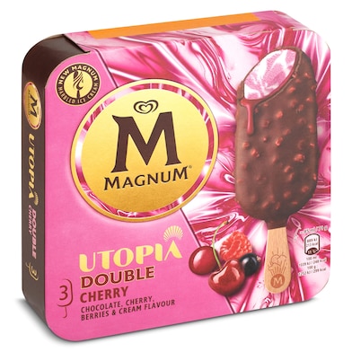 Magnum Utopía doble cherry 3 unidades 213 g-0