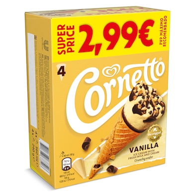 Cornetto de vainilla 4 x 60 g-0